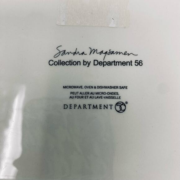White Christmas Tree modern platter Sandra Magsamen Department 56 - Picture 5 of 5